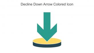 Decline Down Arrow Colored Icon In Powerpoint Pptx Png And Editable Eps Format
