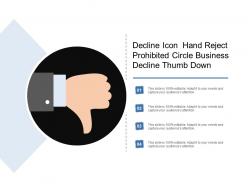 Decline icon hand reject prohibited circle business decline thumb down