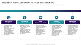 Decoding Blockchain Mining Blockchain Mining Equipment Selection Considerations BCT SS V
