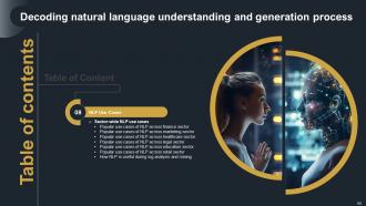 Decoding Natural Language Understanding And Generation Process Powerpoint Presentation Slides AI CD V Template Captivating