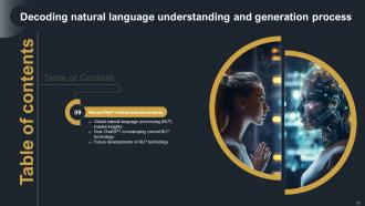 Decoding Natural Language Understanding And Generation Process Powerpoint Presentation Slides AI CD V Content Ready Captivating