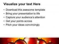 Decorated christmas trees powerpoint templates balls background ppt slides