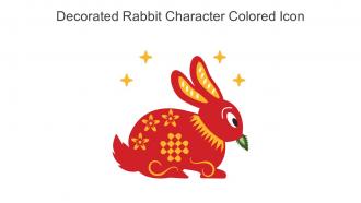 Decorated Rabbit Character Colored Icon In Powerpoint Pptx Png And Editable Eps Format