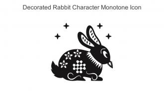 Decorated Rabbit Character Monotone Icon In Powerpoint Pptx Png And Editable Eps Format