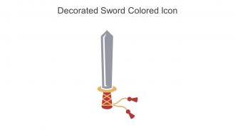 Decorated Sword Colored Icon In Powerpoint Pptx Png And Editable Eps Format