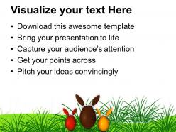 Decorating easter eggs surprise bunny for family powerpoint templates ppt backgrounds slides
