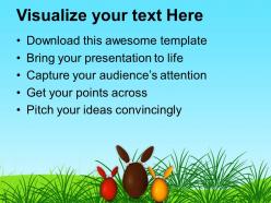 Decorating easter eggs surprise bunny for family powerpoint templates ppt backgrounds slides