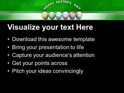 Decorating easter eggs symbol of festival powerpoint templates ppt backgrounds for slides