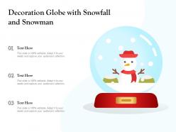 Decoration globe with snowfall and snowman