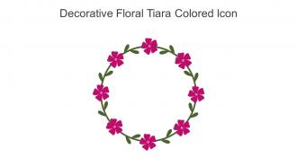 Decorative Floral Tiara Colored Icon In Powerpoint Pptx Png And Editable Eps Format