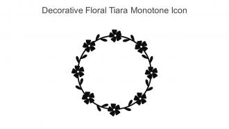 Decorative Floral Tiara Monotone Icon In Powerpoint Pptx Png And Editable Eps Format