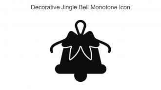 Decorative Jingle Bell Monotone Icon In Powerpoint Pptx Png And Editable Eps Format