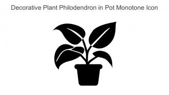 Decorative Plant Philodendron In Pot Monotone Icon In Powerpoint Pptx Png And Editable Eps Format