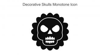 Decorative Skulls Monotone Icon In Powerpoint Pptx Png And Editable Eps Format