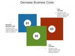 Decrease business costs ppt powerpoint presentation pictures objects cpb