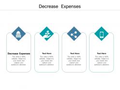 Decrease expenses ppt powerpoint presentation slides icon cpb