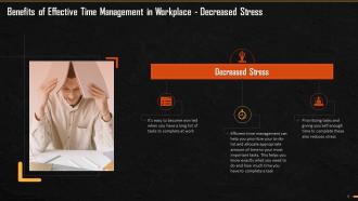 Decreased Stress As A Benefit Of Time Management Training Ppt
