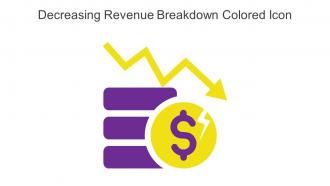 Decreasing Revenue Breakdown Colored Icon In Powerpoint Pptx Png And Editable Eps Format