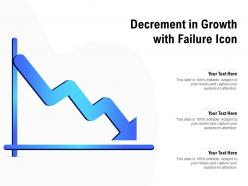Decrement in growth with failure icon