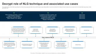 Decrypt Role Of NLG Technique And Explore Natural Language Processing NLP AI SS V