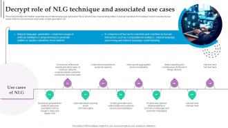 Decrypt Role Of NLG Technique Associated Role Of NLP In Text Summarization And Generation AI SS V