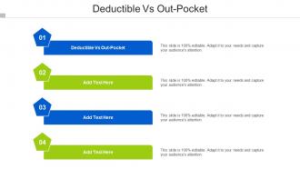 Deductible Vs Out Pocket Ppt Powerpoint Presentation Outline Samples Cpb