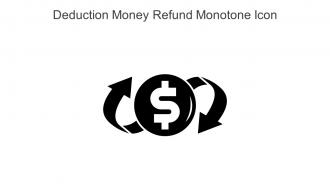 Deduction Money Refund Monotone Icon In Powerpoint Pptx Png And Editable Eps Format