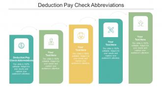Deduction Pay Check Abbreviations Ppt Powerpoint Presentation Show Guide Cpb