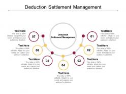 Deduction settlement management ppt powerpoint presentation icon background images cpb