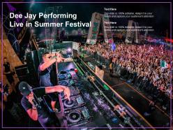Dee jay performing live in summer festival