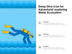 Deep dive icon for adventurist exploring water ecosystem