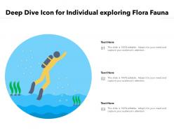 Deep Dive Icon For Individual Exploring Flora Fauna