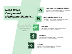 Deep drive component monitoring multiple protocol analytics page definitions