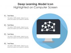 Deep learning model icon highlighted on computer screen