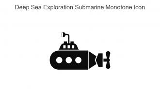 Deep Sea Exploration Submarine Monotone Icon In Powerpoint Pptx Png And Editable Eps Format