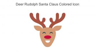 Deer Rudolph Santa Claus Colored Icon In Powerpoint Pptx Png And Editable Eps Format