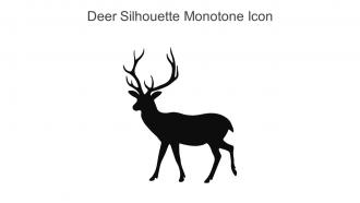Deer Silhouette Monotone Icon In Powerpoint Pptx Png And Editable Eps Format