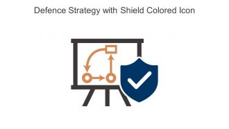 Defence Strategy With Shield Colored Icon In Powerpoint Pptx Png And Editable Eps Format