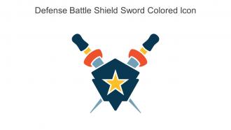 Defense Battle Shield Sword Colored Icon In Powerpoint Pptx Png And Editable Eps Format