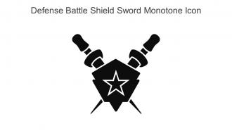 Defense Battle Shield Sword Monotone Icon In Powerpoint Pptx Png And Editable Eps Format