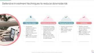 Defensive Investment Techniques To Reduce Downside Risk Portfolio Investment Management And Growth
