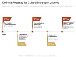 Define a roadmap for cultural integration journey choose the ppt powerpoint presentation picture