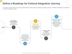 Define a roadmap for cultural integration journey ppt powerpoint presentation layouts