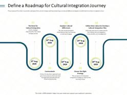 Define a roadmap for cultural integration journey right ppt powerpoint infographics