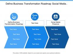 Define business transformation roadmap social media presence social analytics