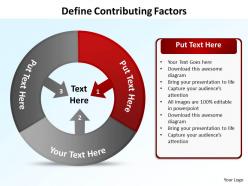 Define contributing factors powerpoint diagrams presentation slides graphics 0912
