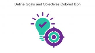 Define Goals And Objectives Colored Icon In Powerpoint Pptx Png And Editable Eps Format