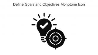 Define Goals And Objectives Monotone Icon In Powerpoint Pptx Png And Editable Eps Format
