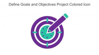 Define Goals And Objectives Project Colored Icon In Powerpoint Pptx Png And Editable Eps Format
