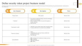 Define Security Token Project Business Model Security Token Offerings BCT SS
